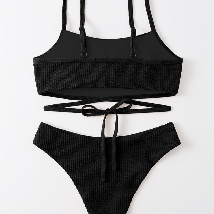 Damen Badeanzug mit trendigem Crop-Oberteil und hohem Taillenslip EB