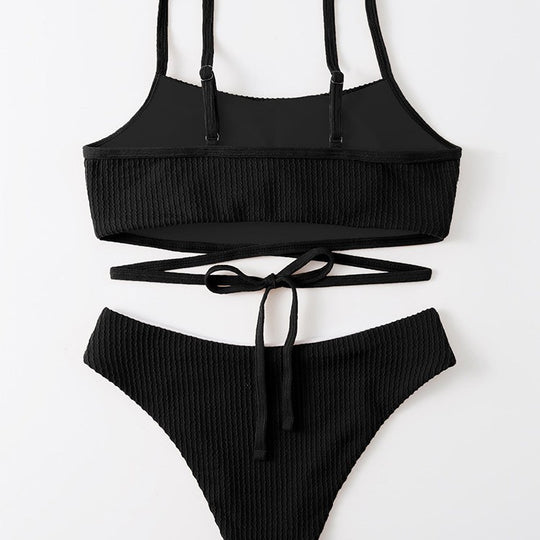 Damen Badeanzug mit trendigem Crop-Oberteil und hohem Taillenslip EB