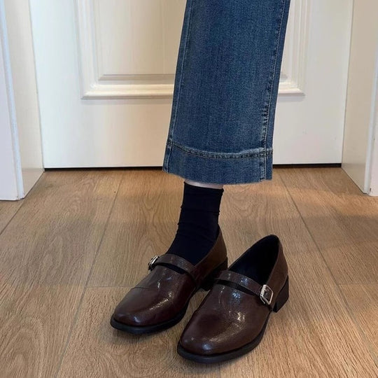 Damen Mokassins mit modischer Schnallenverzierung und eleganter Form EB