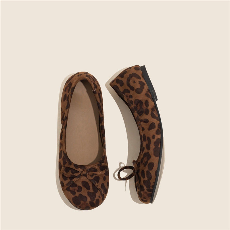 Damen Ballerinas mit punktiertem Design und zierlicher Schleifenapplikation EB