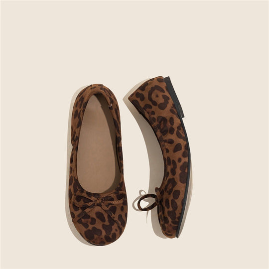 Damen Ballerinas mit punktiertem Design und zierlicher Schleifenapplikation EB