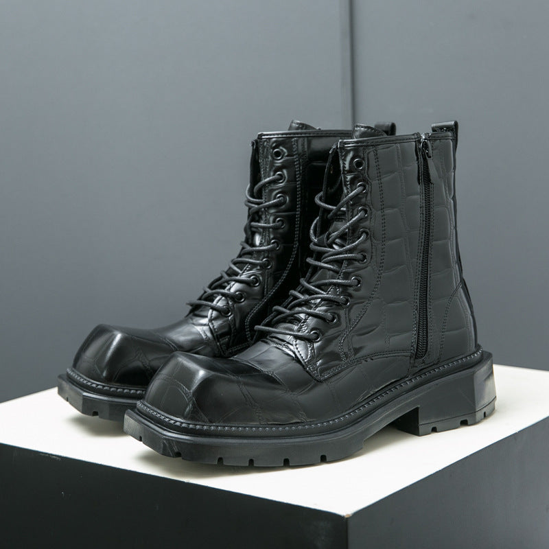 Damen robuste und stylishe Stiefel mit Reißverschluss EB