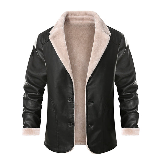 Herren schicke jacke mit warmem Innenfutter und elegantem Kragen EB