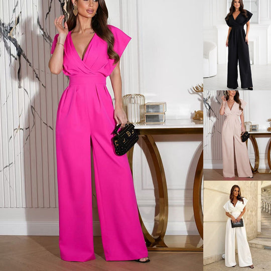 Damen Eleganter weitbeiniger Jumpsuit EB 1751425707