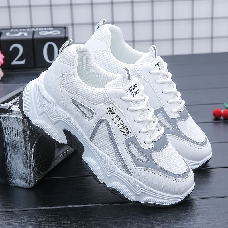 Damen Sportliche Freizeitsneaker mit dämpfender Sohle und atmungsaktiver Mesh-Oberfläche EB