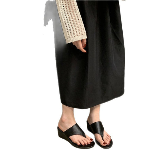 Damen Wedge Zehentrenner-Sandalen mit elegantem Riemendesign EB