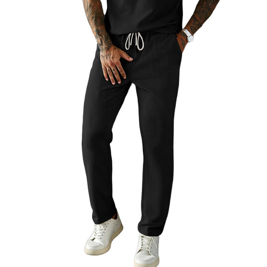Herren Slim-Fit Jogginghose mit Kordelzug, elastischem Bund und seitlichen Eingrifftaschen EB