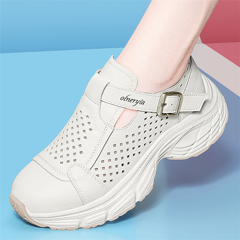 Damen Atmungsaktive Komfort-Sandalen mit verstellbarem Riemen und rutschfester Sohle EB