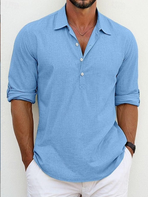 Herren Poloshirt mit modernen Knöpfen und lässigem Schnitt EB