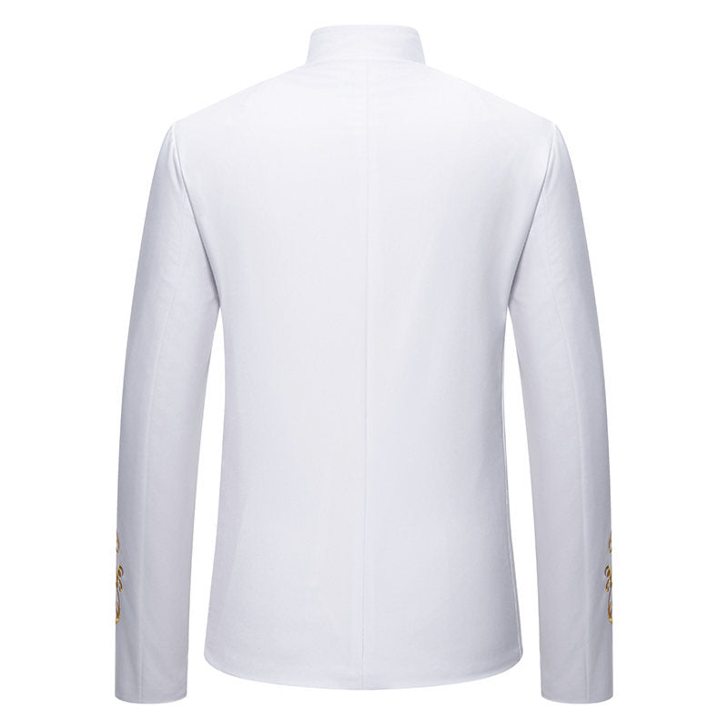 Herren Elegantes Blazer mit exquisiter Gold-Stickerei EB