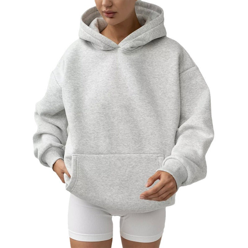 Damen nan oversized Kapuzenpullover mit Kängurutasche und dropped-shoulder Schnitt EB