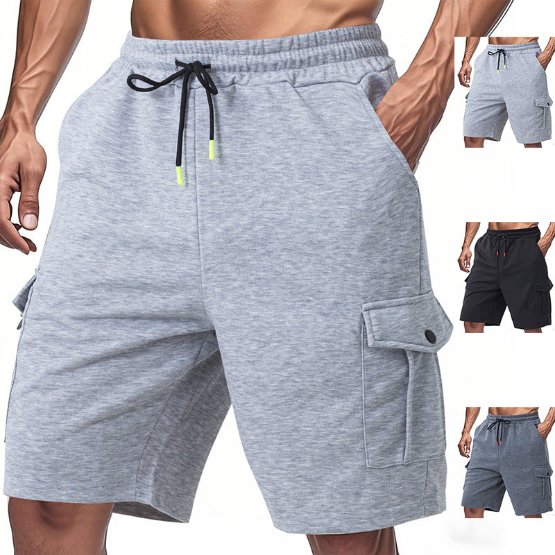 Herren funktionale Sportshorts mit praktischen Seitentaschen und elastischem Bund EB