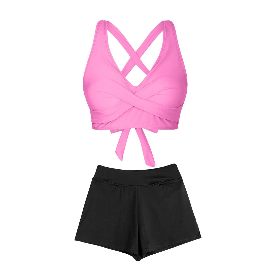 Damen Zweiteiliger Badeanzug mit floralem Design EB