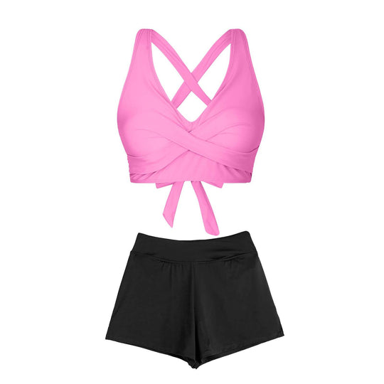 Damen Zweiteiliger Badeanzug mit floralem Design EB