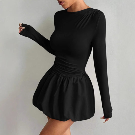 Damen Longsleeve T-Shirt mit Ballonrock EB