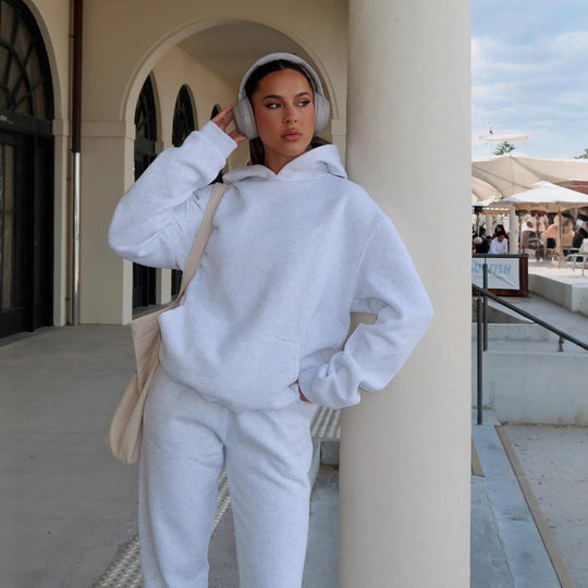 Damen Hoodie und Jogginghosen Set mit Kängurutasche EB