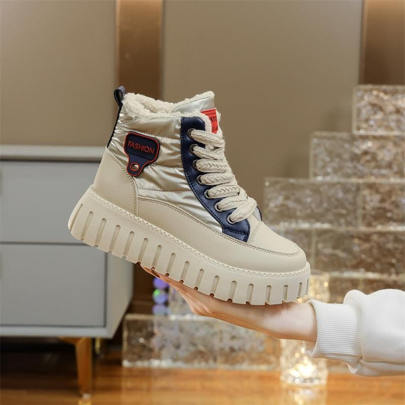 Damen High-Top Sneakers mit weichem Fleece-Futter und rutschfester Sohle EB