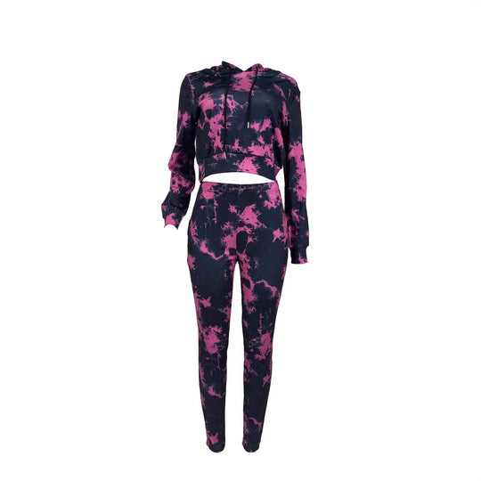 Damen Sportliches Cropped Sweat-Outfit EB