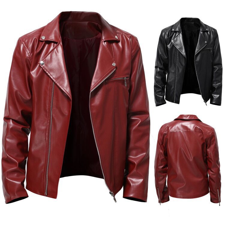 Herren Bikerjacke aus hochwertigem Kunstleder EB