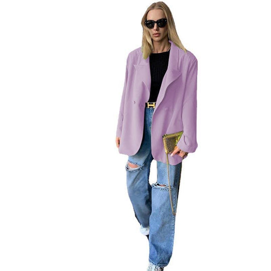 Damen Oversized Blazer mit elegantem Schnitt und doppelten Knopfdetails EB