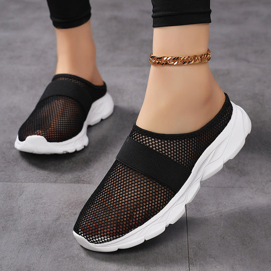 Damen Atmungsaktive Slip-On Sneakers mit flexiblem Mesh-Obermaterial EB