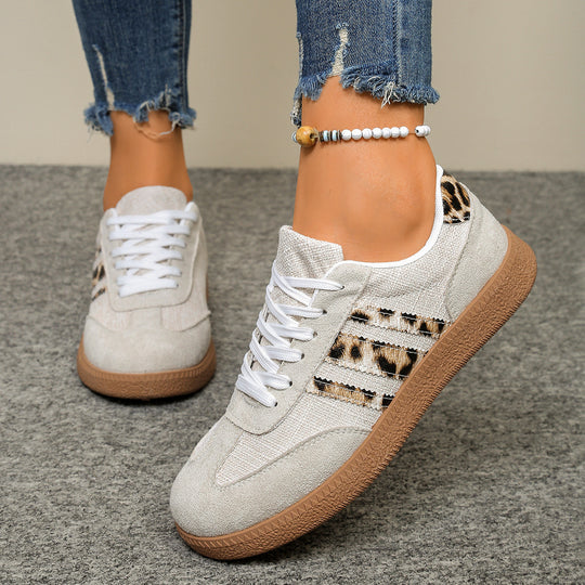 Damen Sneakers mit stylischem Leo-Design und bequemer Dämpfung EB