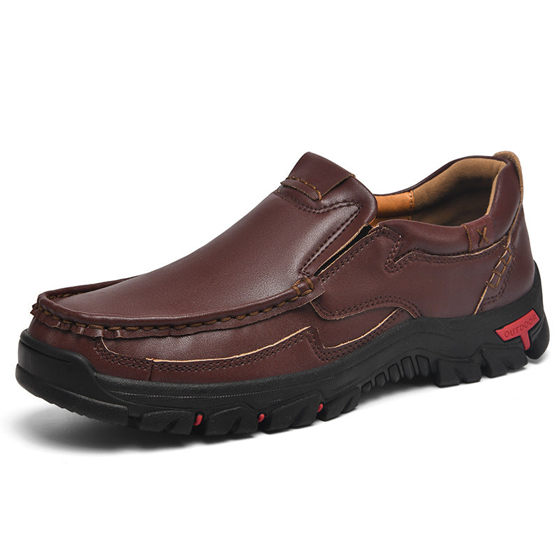 Herren Multifunktionale und bequeme Leder-Slipper mit rutschfester Sohle EB