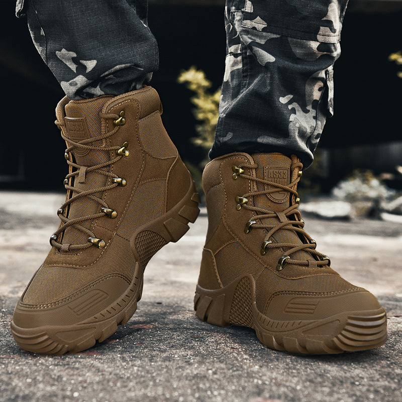 Herren taktische Stiefel mit verstärktem Knöchelschutz und rutschfester Sohle EB