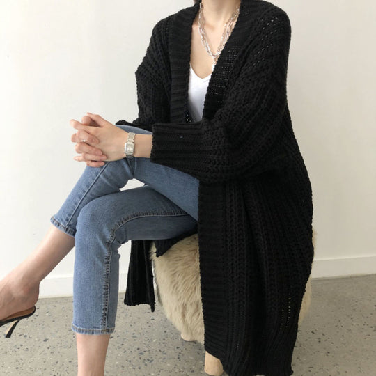 Damen Strickjacke mit offenem Schnitt und lässigen Details EB