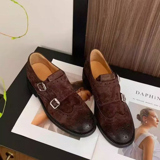 Damen elegante Brogues mit verstellbaren Riemen EB