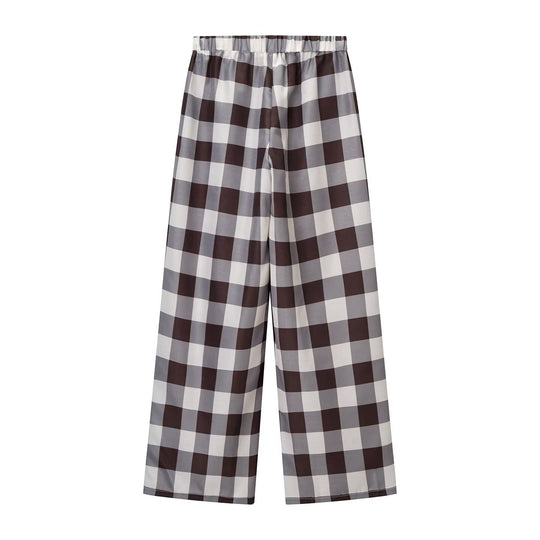 Damen weite Karottenhose mit elastischem Bund EB