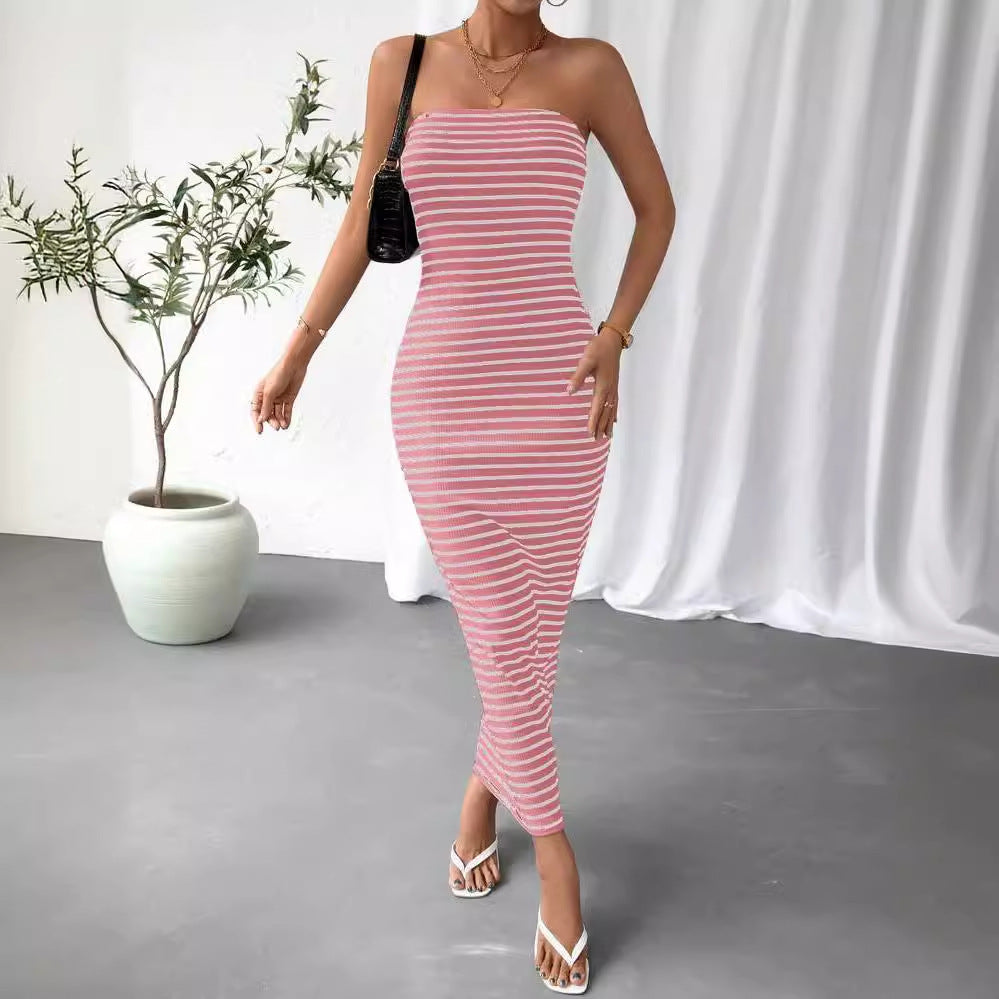Damen Maxikleid im trendigen Streifenlook EB