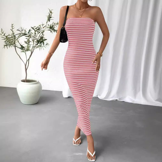 Damen Maxikleid im trendigen Streifenlook EB