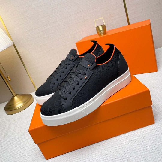 Damen Modische Sneaker mit atmungsaktiver Strick-Oberfläche und rutschfester Sohle EB