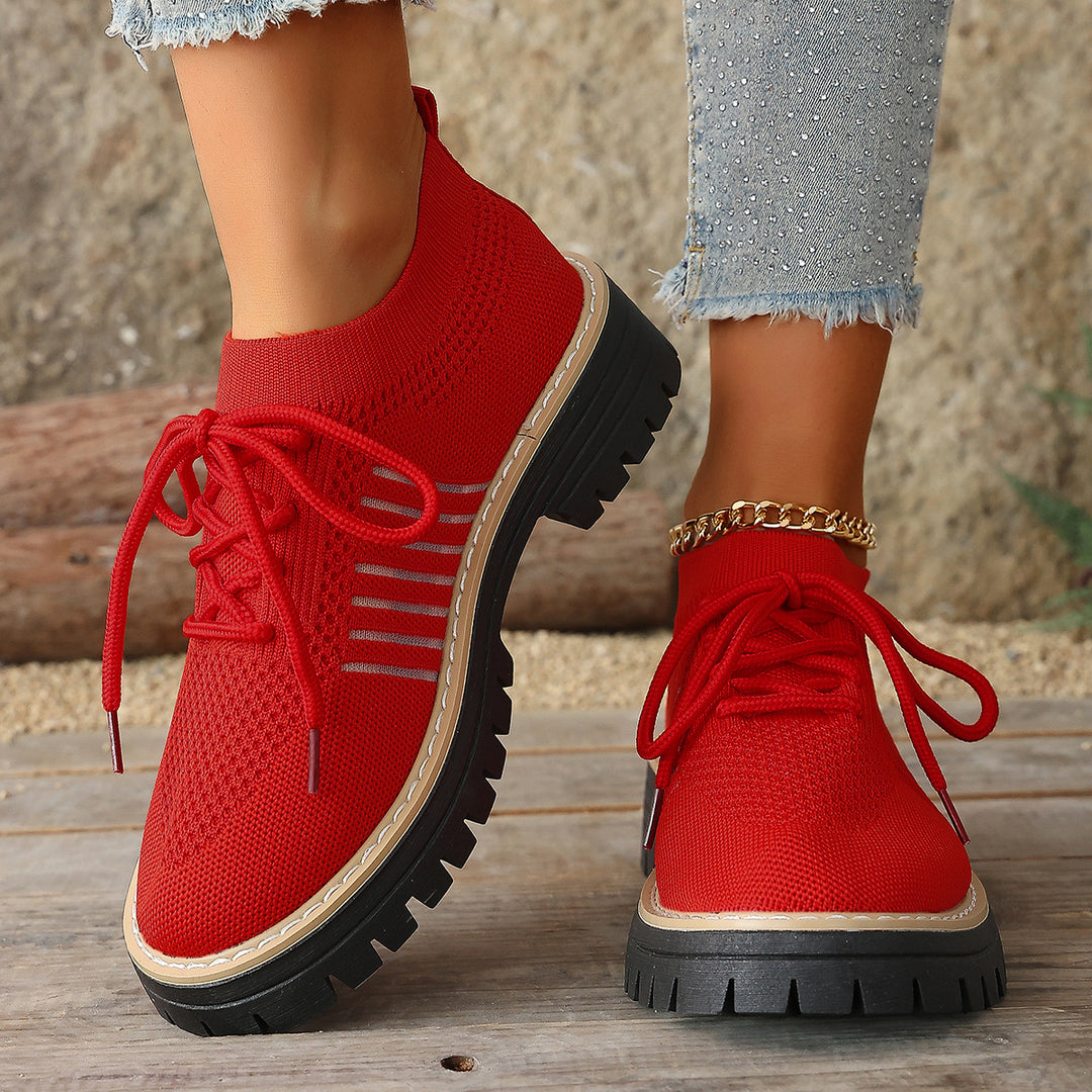 Damen luftige Sneakers mit rutschfester Sohle und atmungsaktivem Obermaterial EB