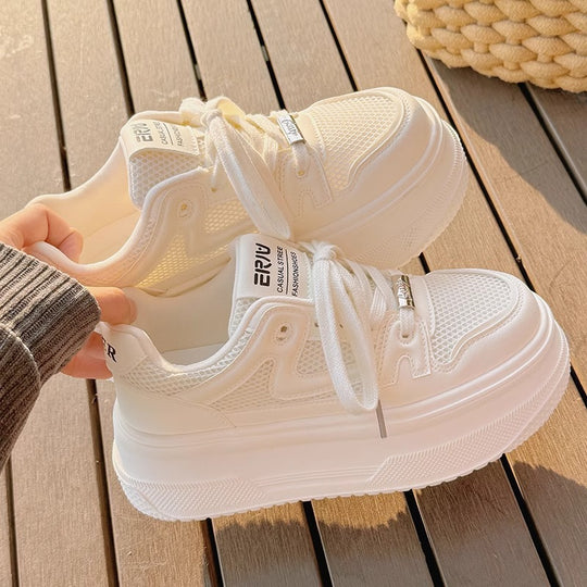 Damen Chunky Sneakers mit atmungsaktivem Mesh-Obermaterial und komfortabler Plateausohle EB