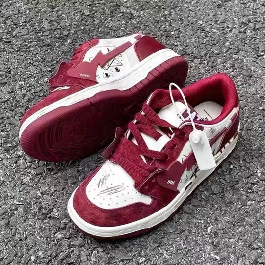 Damen Sportliche Lifestyle-Sneaker mit angesagtem Vintage-Design EB