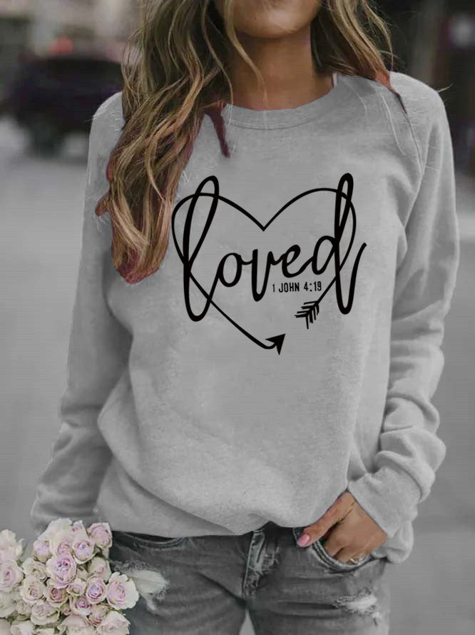 Damen Sweatshirt mit inspirierendem Schriftzug und trendigem Design EB