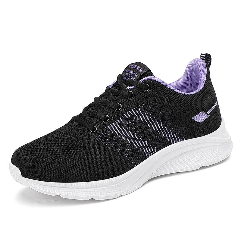 Damen nan leichter Strick-Fitnesssneaker mit nahtlosem Obermaterial, adaptiver EVA-Dämpfung und ergonomischem Fersenpolster EB
