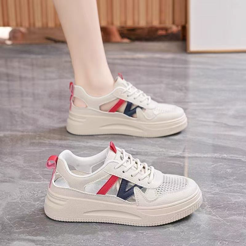 Damen Leichte Sportliche Sneakers mit atmungsaktiven Einsätzen EB