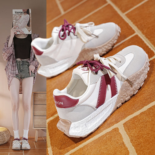 Damen trendige Freizeitsneaker mit rutschfester Sohle und modischem Design EB