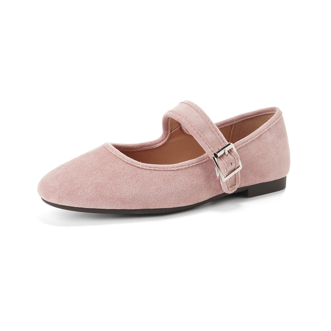 Damen Ballerinas mit modischem Riemchen und eleganter Schnallenverzierung EB