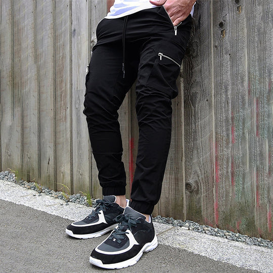 Herren modische Cargohose mit Reißverschluss und praktischen Taschen EB