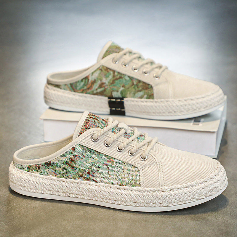 Damen Modische Espadrilles mit trendy Camouflage-Design und elastischem Einschlupf EB