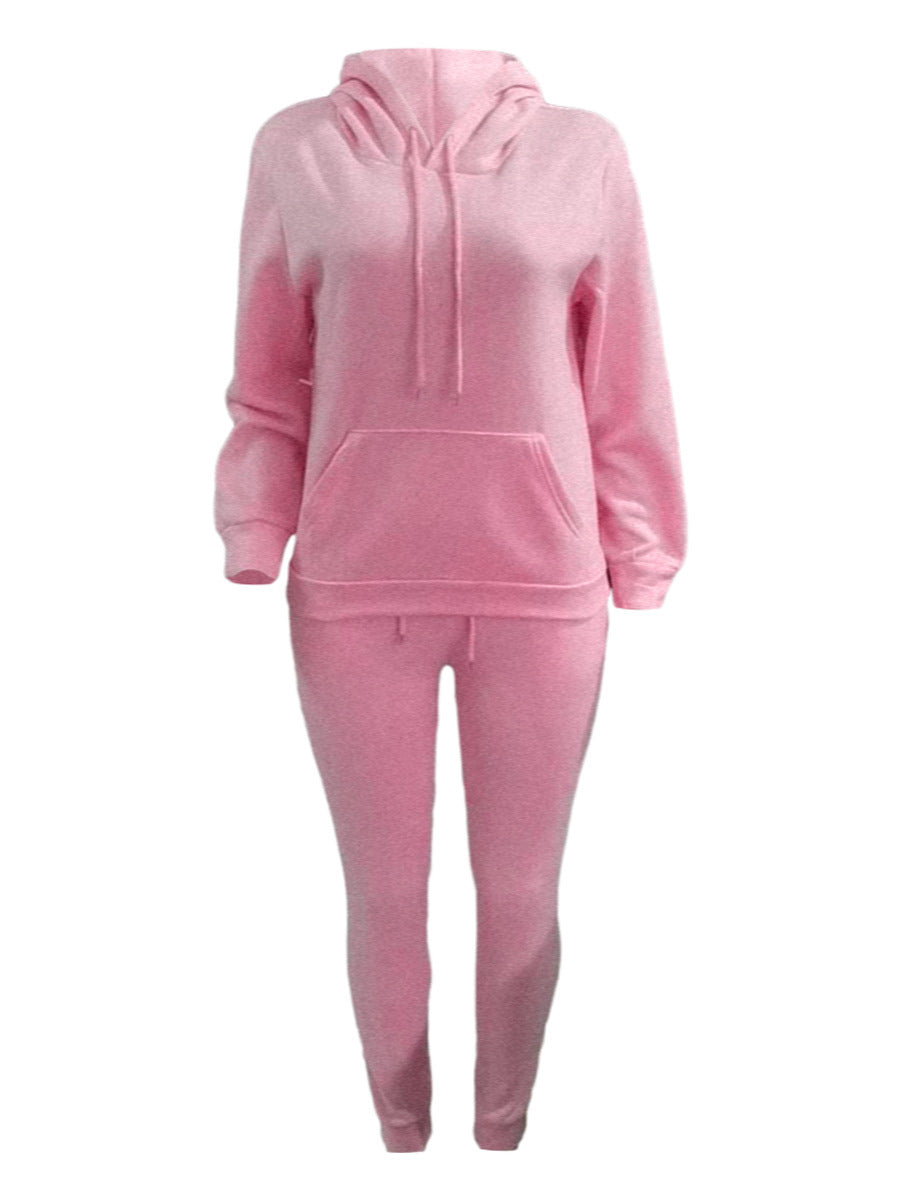 Herren nan sportliches Jogginganzug-Set mit Kapuzenpullover Kängurutasche und schmal zulaufender Jogginghose EB