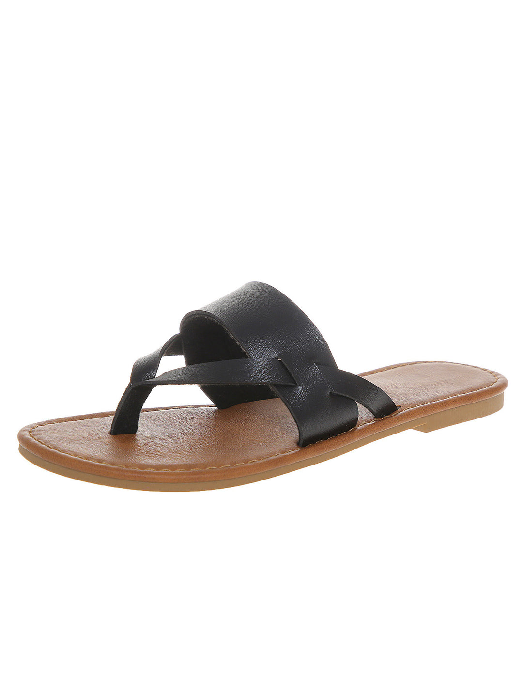 Damen Offene Freizeit-Sandalen mit geflochtenem Riemendesign EB