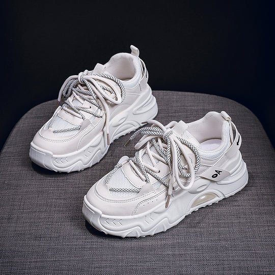Damen Sportliche Chunky Sneakers mit atmungsaktiver Mesh-Oberfläche und gepolsterter Sohle EB