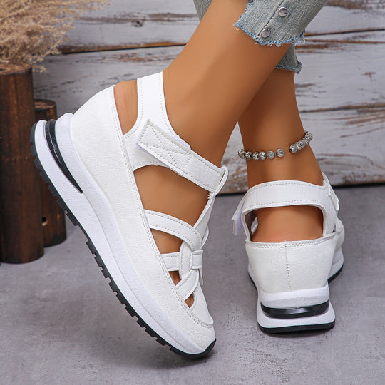 Damen Wedge-Sandalen mit verstellbarem Riemendesign und gepolsterter Innensohle EB