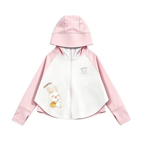 Kinder Sonnenschutzjacke mit Kapuze und atmungsaktivem Stoff EB