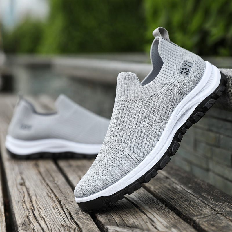Damen Bequeme und atmungsaktive Slip-On Sportschuhe mit rutschfester Sohle EB